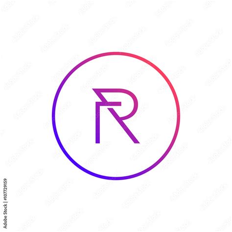 Minimalist Letter R Symbol Stock Vector | Adobe Stock