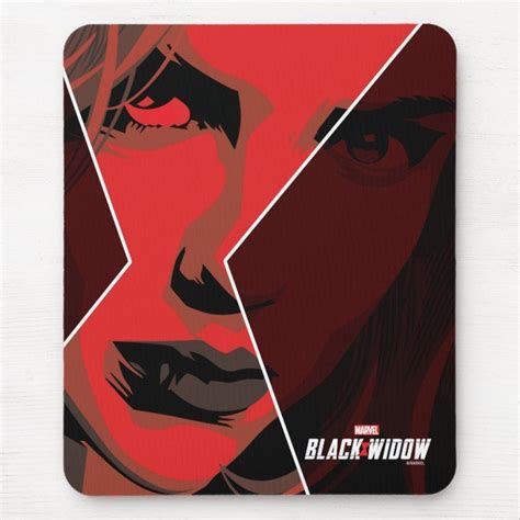 Black Widow Hourglass Reveal Illustration Mouse Pad Black Widow Marvel Movie Mcu Mousepad