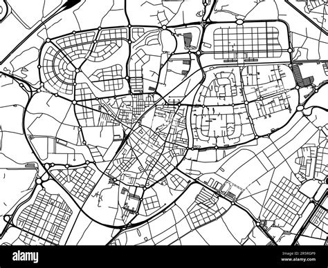 Vector road map of the city of Leganes in Spain on a white background ...