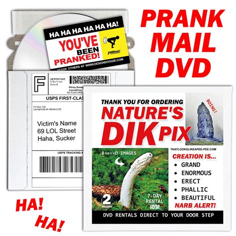 Nature S Dik Pix Fake Dvd Mail Prank Gets Sent Directly To Your Victims 100 Anonymously In