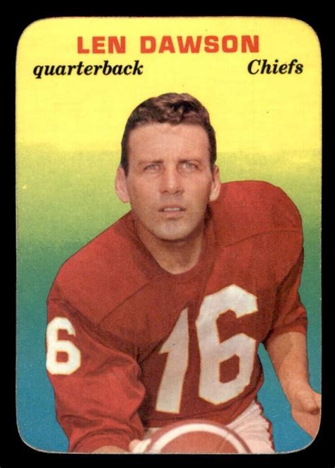 1970 Topps Super Glossy Football 27 Len Dawson Ex Ebay