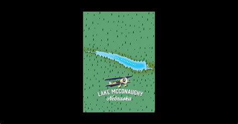 Lake McConaughy Nebraska travel map - Lake Mcconaughy - Magnet | TeePublic