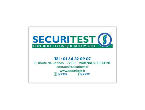 Securitest Carte De Visite Centre Recto Mecapub