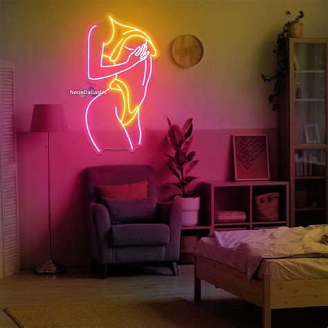 Body Neon Sign Girl Body Neon Sign Woman Abstract Wall Art Lady Neon Sign Woman Body Led Lights