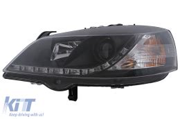 Led Drl Headlights Suitable For Opel Astra G Black