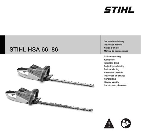 STIHL HSA 66 INSTRUCTION MANUAL Pdf Download | ManualsLib