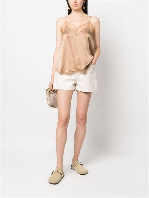 IRO Lace Trim Silk Camisole Top Farfetch