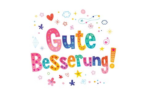 Gute Besserung Get Well Soon In German Grafik Von Alias Ching