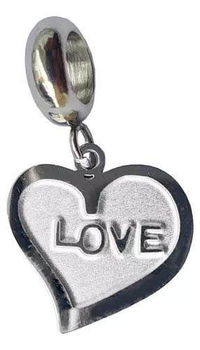 Berloque Pingente Cora O Love A O Inox P Todas Pulseiras Mercadolivre