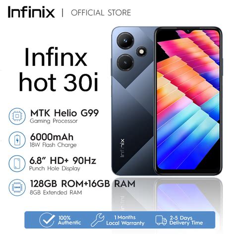 Infinx hot 30i โทรศพทมอถอเดมขายโทรศพทมอถอ 12GB 512GB มารท