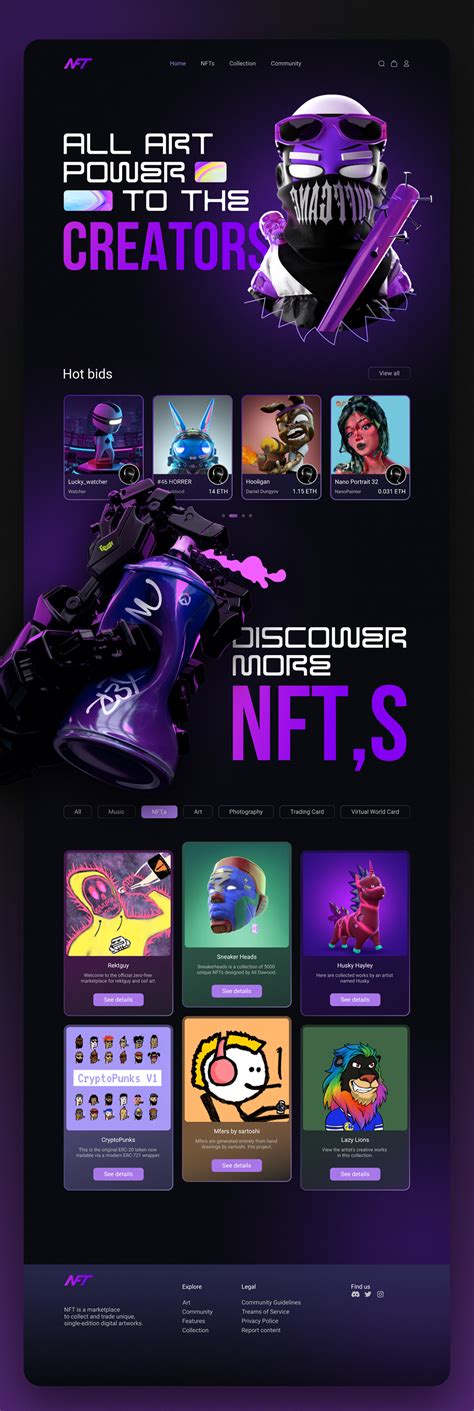 NFT + NIKE Landing concepts :: Behance