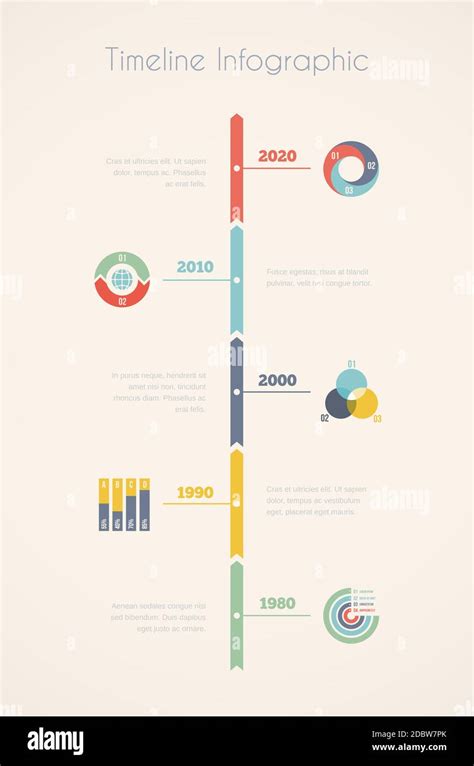 Vector Timeline Infographics Elements And Icons In Vintage Style