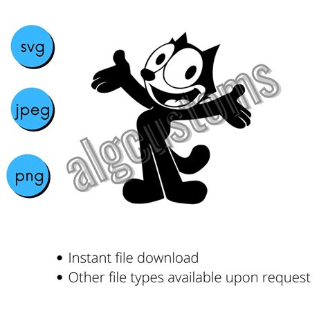 Felix the Cat Stencil Cricut Svg Jpg Png - Etsy