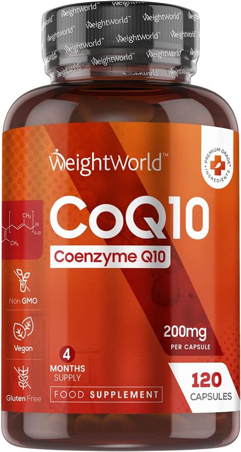 Buy Coq10 Supplement 200mg Coenzyme Q10 High Strength 120 Vegan