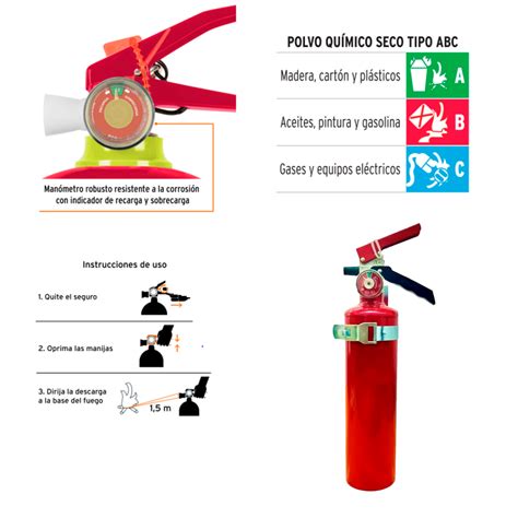 Extintor Recargable 4 5 Kg Clase ABC Señor Seguridad