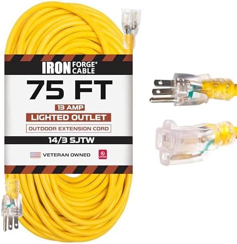 Amazon Iron Forge Cable Lighted Outdoor Extension Cord Ft