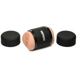 Mistress Double Shot Mini Masturbator Pussy Ass Caramel Sex Toys Adult Novelties The