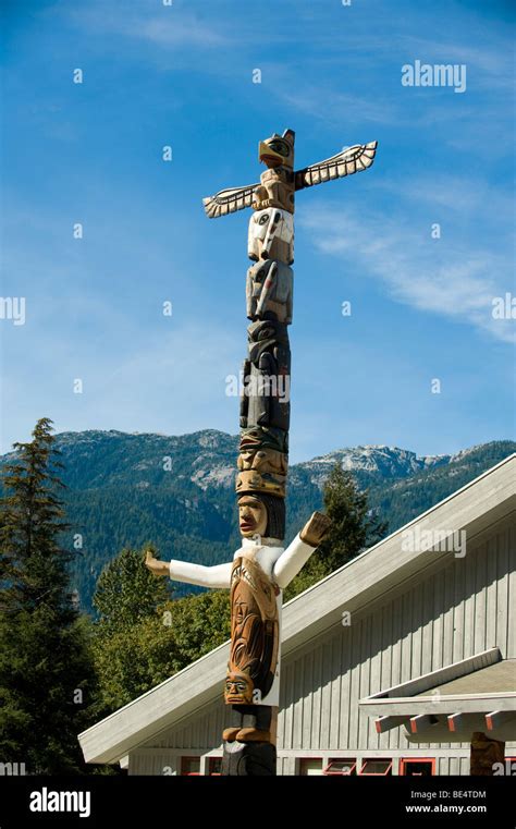 Squamish Nation Totem Pole Squamish Bc Canada Stock Photo Alamy