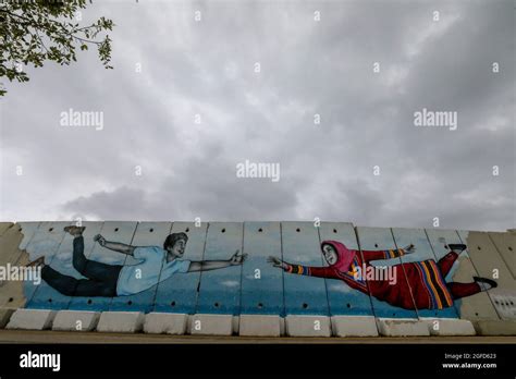 Graffiti on the separation wall of the Israeli Lebanese Border from the ...