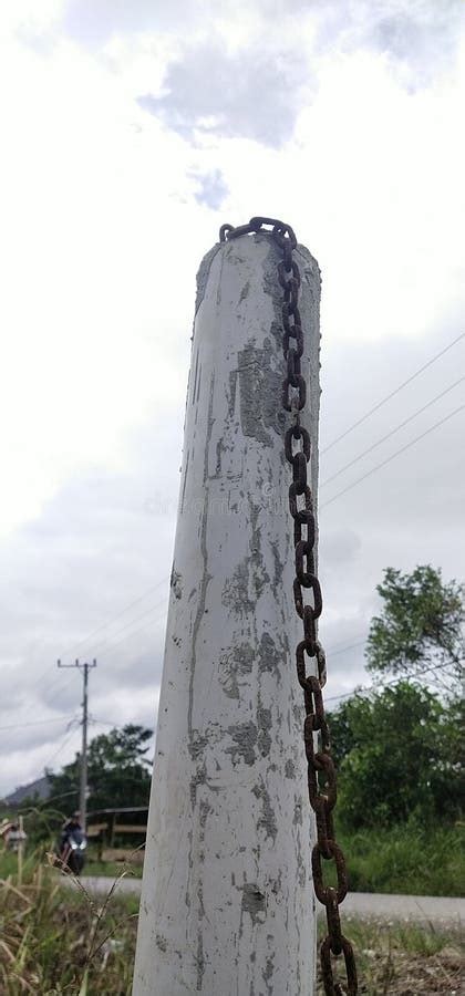 The bollard for iron fence stock photo. Image of roof - 267866730