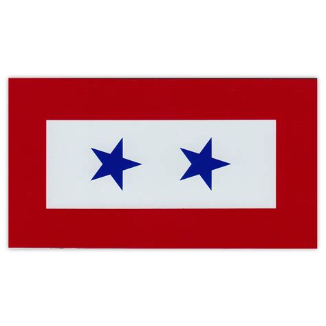 Magnetic Bumper Sticker - Blue Star Service Flag - 2 Blue Stars ...