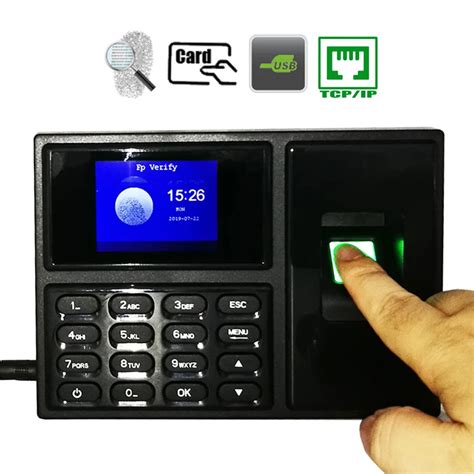 Attendance System Time Clock Biometric Tcp Ip Fingerprint Device Employee Recorder With Card