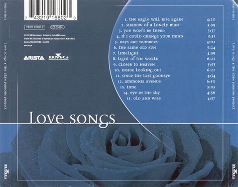 Car Tula Trasera De The Alan Parsons Project Love Songs Portada