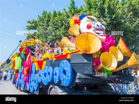 Float Parade In The Barranquilla Carnival In Barranquilla Colombia