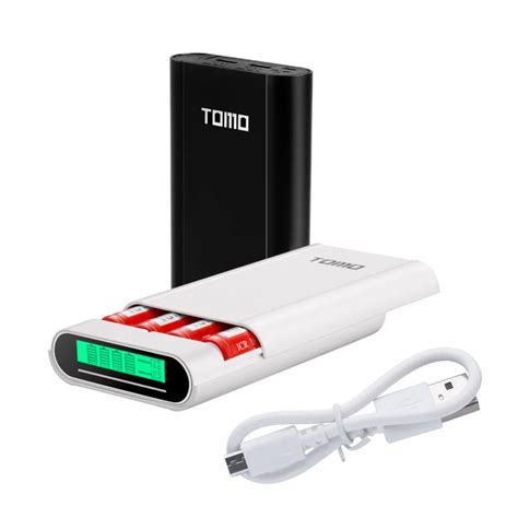 Tomo M4 Smart Power Charger Power Bank Case 4 X 18650 Lithium Ion