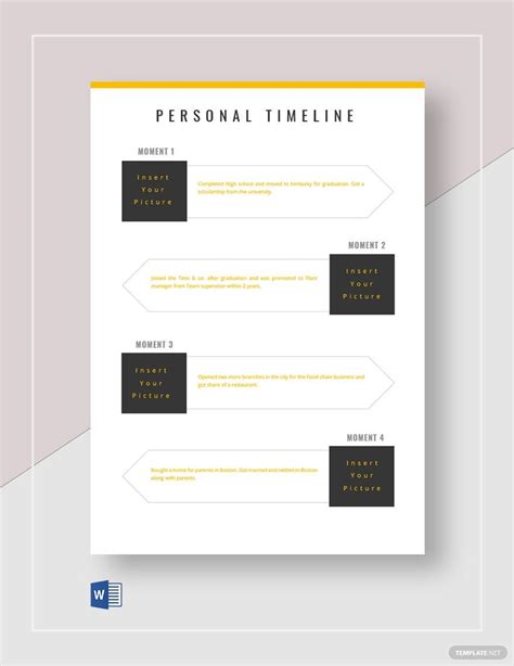 FREE Personal Timeline Templates - Download in Word, Google Docs, Excel ...