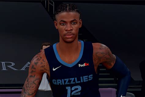 Nba K Ja Morant Cyberface Hair And Body Model Current Look By