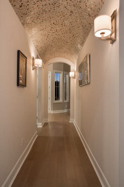 Custom Barrel Vaulted Ceiling Entry Hallway Moderne Entrée