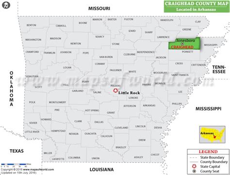 Craighead County Map Arkansas