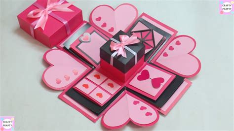 Diy Valentines Day Explosion Box Explosion Box In Birthday Gifts For