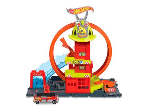HOT WHEELS CITY PISTA DE JUGUETE SÚPER ESTACIÓN DE BOMBEROS