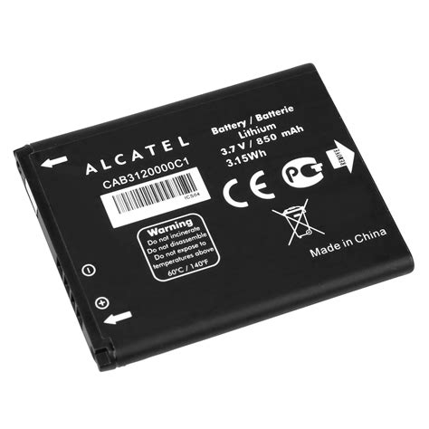 OEM Replacement Stand Battery CAB3120000C1 850mAh For Alcatel 510A OT