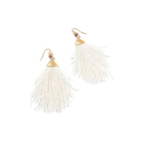 Spartina 449 White Mariana Fringe Earrings 281262 Borsheims