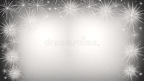 A White Fireworks Background with Stars and Sparkles Stock Illustration ...