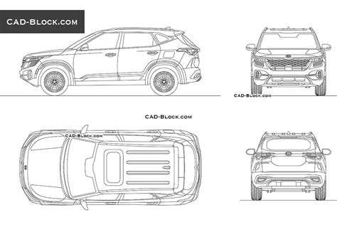 Kia Seltos Cad Drawing