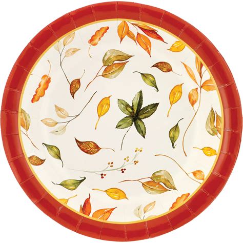 Destination Holiday Falling Leaves Paper Plates, 7" - Shop Plates & bowls at H-E-B