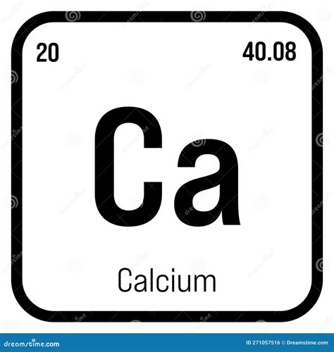 Calcium, Ca, Periodic Table Element Stock Vector - Illustration of ...