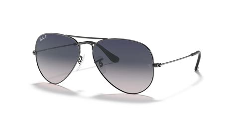 Ray Ban Rb3025 Aviator Gradient 62 Bluegrey And Gunmetal Polarized