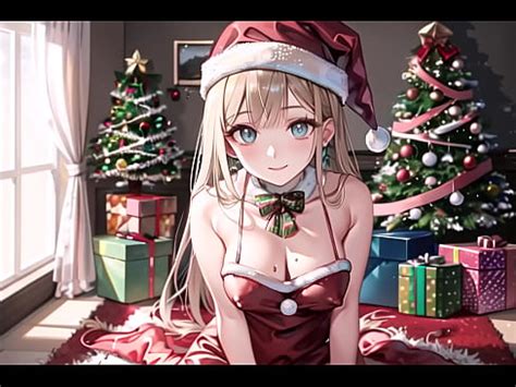 Chicas que te desean una Feliz Navidad con sonido ASMR de masturbación de coño Hentai sin