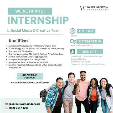 Lowongan Kerja Internship Social Media Creative Team Research