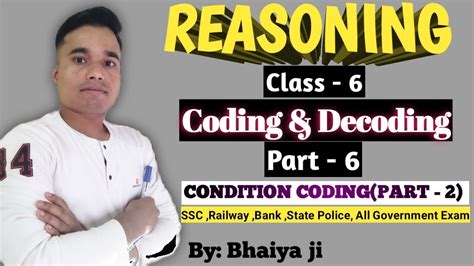 Coding And Decodingcondition Coding Part 2 Reasoning Class 6