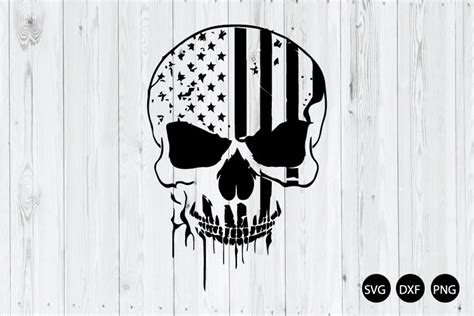 Skull America Flag, Skull Flag Svg, Patriotic Flag SVG