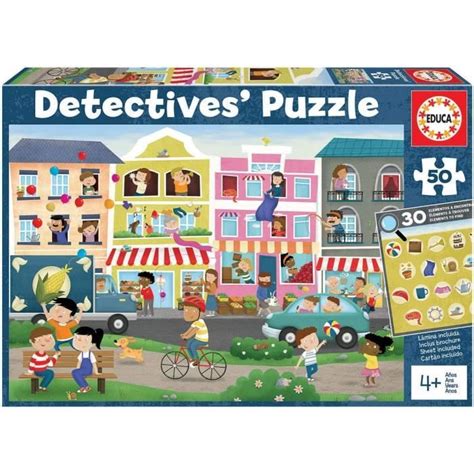 Detectives Puzzles En Ville Puzzle Enfant 50 Pièces Assemblez Le