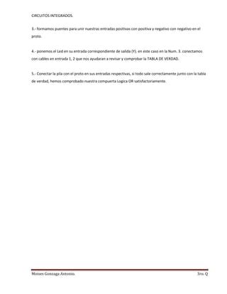 Comprobación de la compuerta lógica or PDF