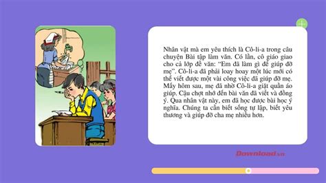 Đoạn văn cho biết em yêu thích nhân vật nào trong một câu chuyện 15 mẫu