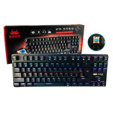 Teclado Gamer Mec Nico Knup Kp Portugu S Brasil Cor Preto Luz